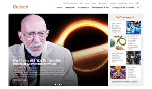 Caltech homepage UX
