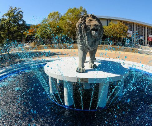 ODU lion fountain